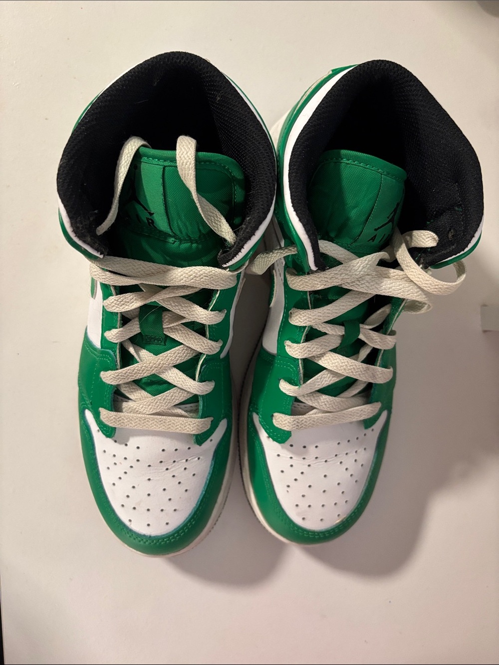 Nike Kids Green and White Mid-Top Sneakers - Picture 4 of 4